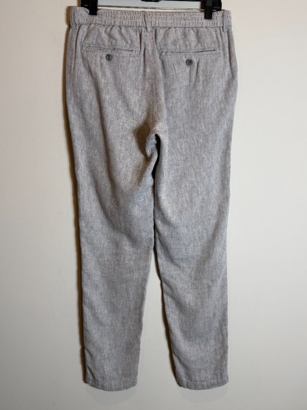 Banana Republic Athletic Linen-Blend Pant Men's 31x34 Gray Chino Preppy Minimal - Picture 8 of 14